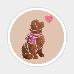 Newfoundland dog watercolour Magnet